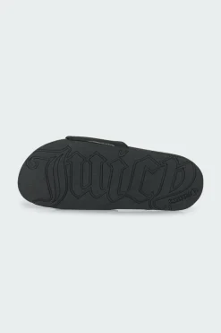 EMBOSSED SLIDER - Sandales | Noir