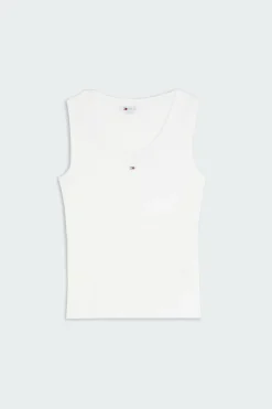 ESSENTIAL RIB TA - Top | Blanc