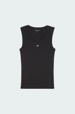 ESSENTIAL RIB TA - Top | Noir