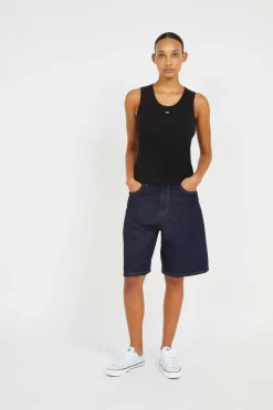 ESSENTIAL RIB TA - Top | Noir