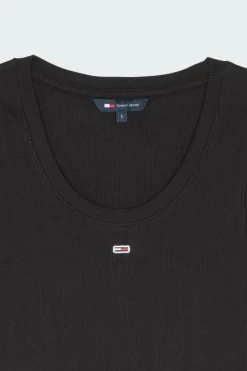 ESSENTIAL RIB TA - Top | Noir