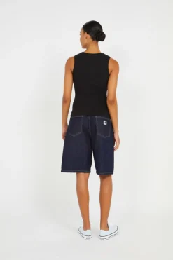 ESSENTIAL RIB TA - Top | Noir