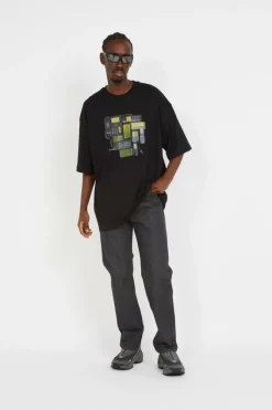 evolution oversized - T-shirt | Noir