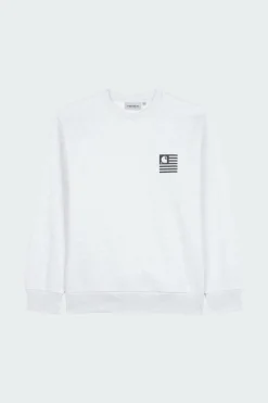 FADE STATE SWEAT - Sweat col rond regular-fit sérigraphié en coton mélangé | Gris