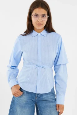 FITTED STRIPE SHIRT - Chemisier | Bleu