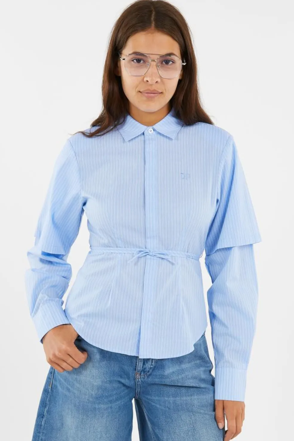 FITTED STRIPE SHIRT - Chemisier | Bleu