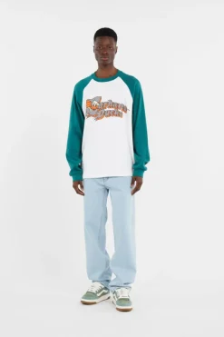 Flaming Ducks Baseball - T-shirt | Blanc