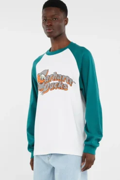 Flaming Ducks Baseball - T-shirt | Blanc
