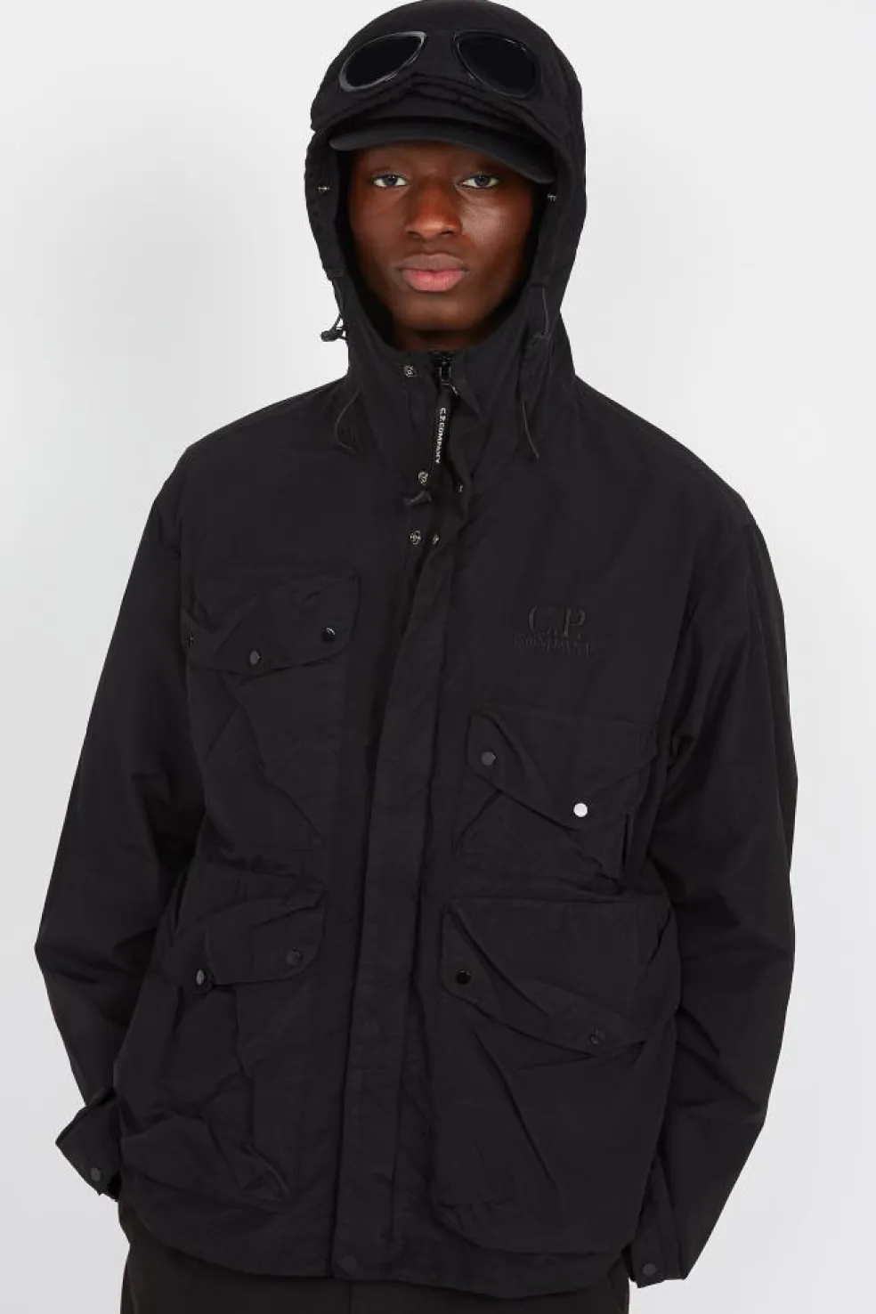FLATT NYLON GOGGLE JACKET - Veste | Noir