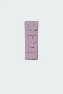 FUCK SLOGAN BLOCK PILLAR CANDLE - Bougie | Violet