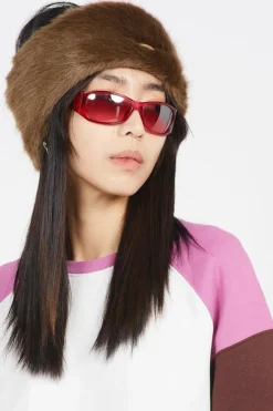 FUR HEADBAND - Bandeau | Marron