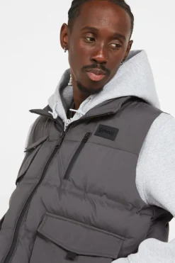 GILET MATELASSE FONCTIONNEL - Doudoune | Gris