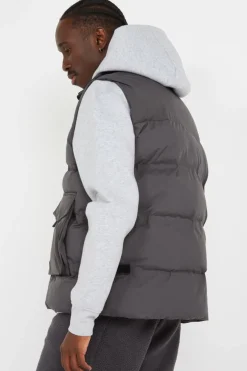 GILET MATELASSE FONCTIONNEL - Doudoune | Gris