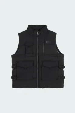 GILET MATELASSE FONCTIONNEL - Doudoune | Noir
