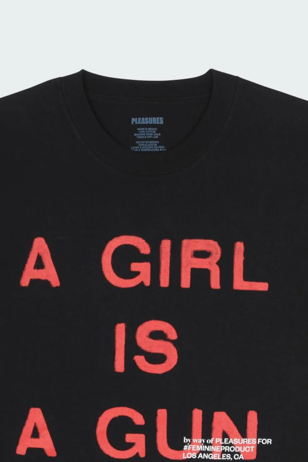 GIRL IS A GUN T-SHIRT - Modèle non visible : Modèle Femme | Noir