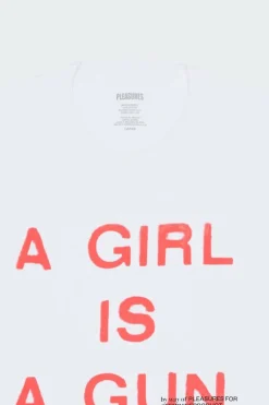 GIRL IS A GUN T-SHIRT - Modèle non visible : Modèle Femme | Blanc