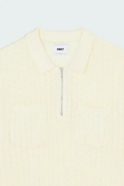 GRANT QUATER ZIP SWEATER - Pull | Beige