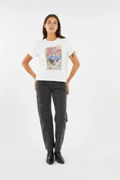 GRAPHIC BOXY TSHIRT - T-shirt | Beige