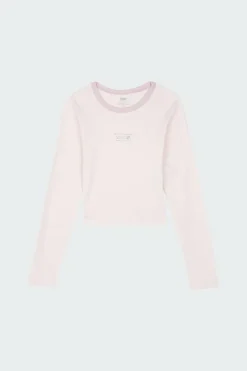 GRAPHIC LS RINGER MINI - Crop top | Rose