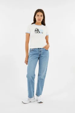 GRAPHIC RINGER RICKIE - T-shirt | Blanc