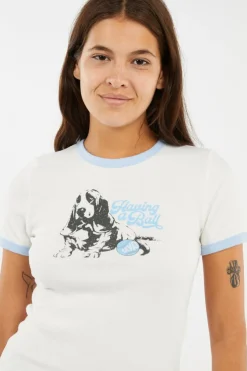 GRAPHIC RINGER RICKIE - T-shirt | Blanc