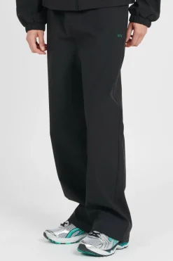 Green Logo Polyester Pants - Pantalon | Noir