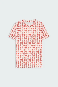 HAIR GRID AOP TS - T-shirt | Blanc