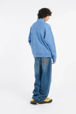 Half Zip American Script - Sweat zippé | Bleu