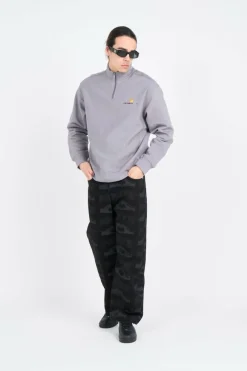 Half Zip American Script - Sweatshirt | Gris