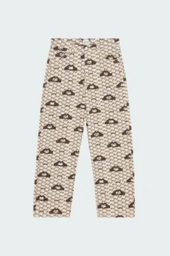 Hand Heart Print Pants - Pantalon | Beige