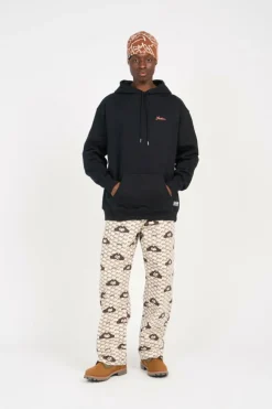 Hand Heart Print Pants - Pantalon | Beige