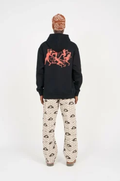 Hand Heart Print Pants - Pantalon | Beige