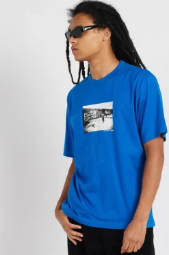 HAPPY WHEN IT RAIN - T-shirt | Bleu