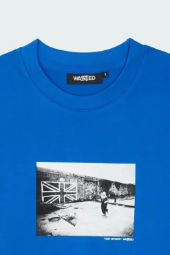 HAPPY WHEN IT RAIN - T-shirt | Bleu