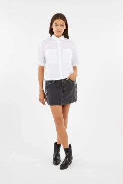 HARLIE SS CROPPED SHIRT - Chemise | Blanc
