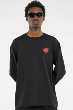 HEART GLOBE LONG SLV TEE - T-shirt | Blanc