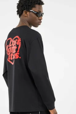 HEART GLOBE LONG SLV TEE - T-shirt | Blanc