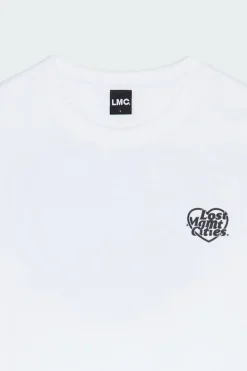 HEART GLOBE LONG SLV TEE - T-shirt | Blanc