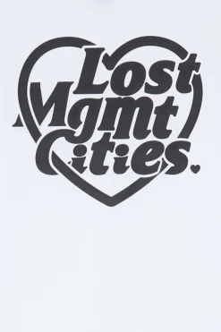 HEART GLOBE LONG SLV TEE - T-shirt | Blanc