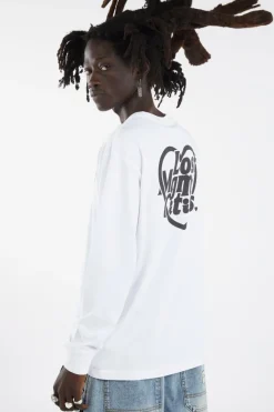 HEART GLOBE LONG SLV TEE - T-shirt | Blanc