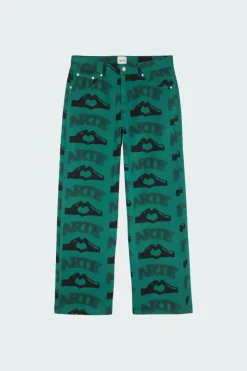 Heart Printed Pants - Pantalon | Vert