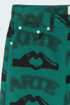 Heart Printed Pants - Pantalon | Vert