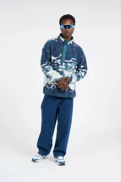 Helvetia II Printed Half - Polaire | Bleu