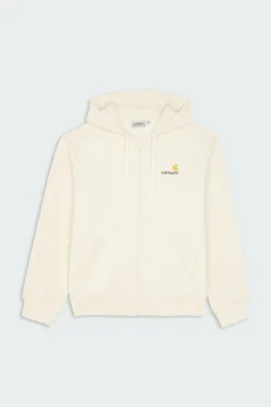 Hooded American Script - Hoodie zippé | Beige