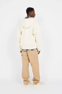 Hooded American Script - Hoodie zippé | Beige