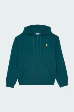 Hooded American Script - Hoodie zippé | Vert