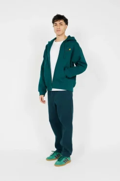 Hooded American Script - Hoodie zippé | Vert