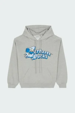 Hooded Flaming Ducks Sweat - Hoodie | Gris