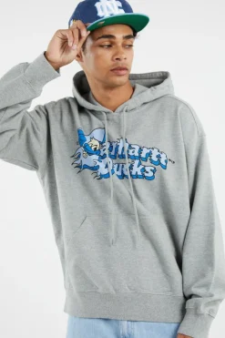 Hooded Flaming Ducks Sweat - Hoodie | Gris