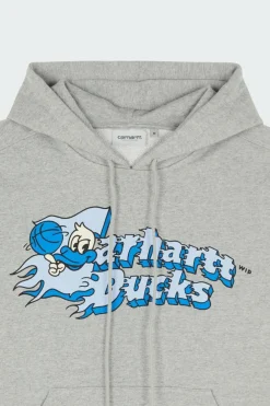 Hooded Flaming Ducks Sweat - Hoodie | Gris